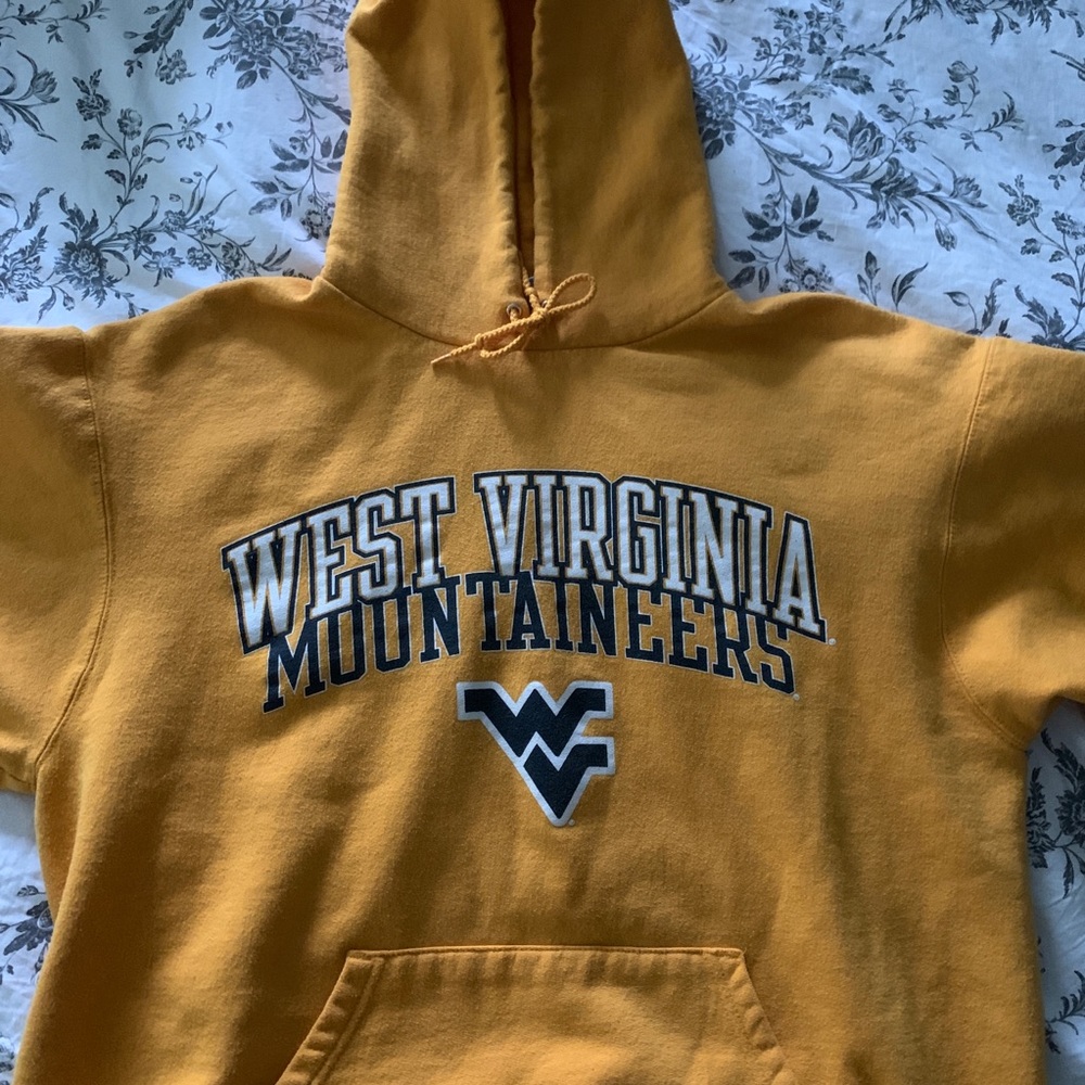 Yellow Champion West Virginia Mountaineers Hoodie